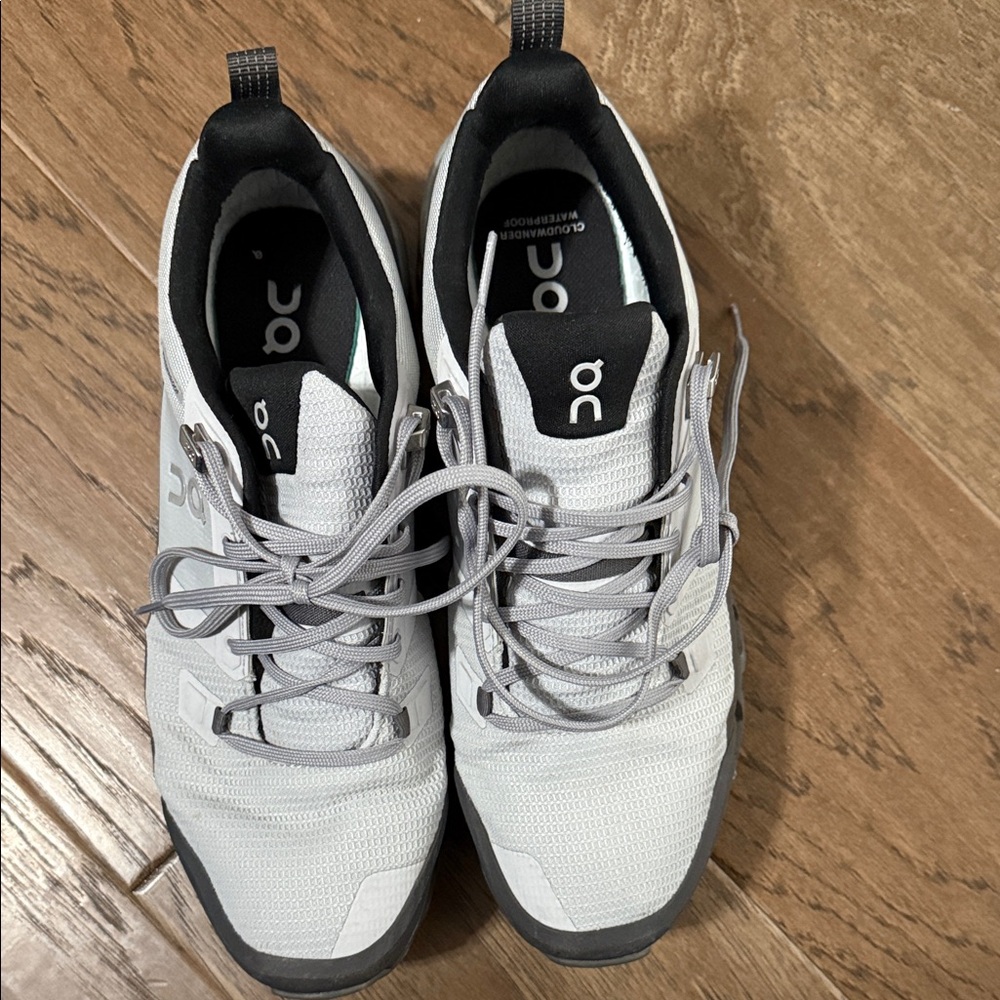 On Running Men's Light Gray Athletic Shoes Cloudwander Waterproof